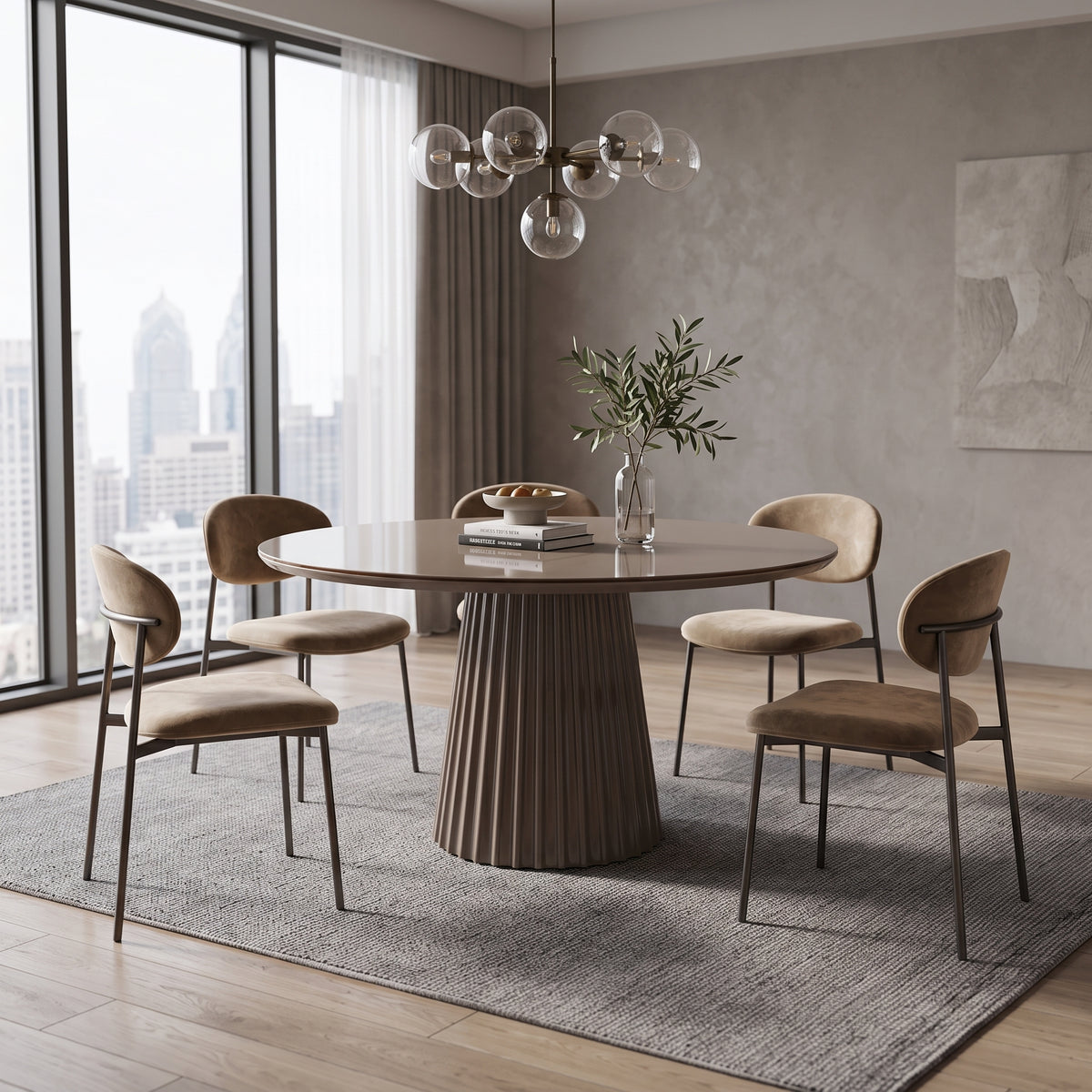 Mesa Imperial com Base Canelada